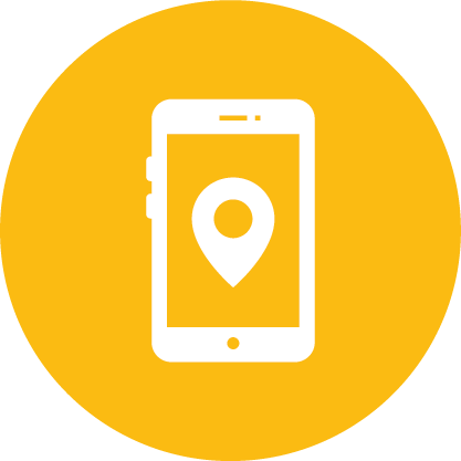 Phone with Location Tracking Icon